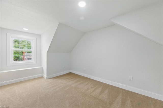 8457 Radnor Rd, Norfolk, VA 23503 - bonus room featuring carpet, vaulted ceiling, baseboards, and recessed lighting