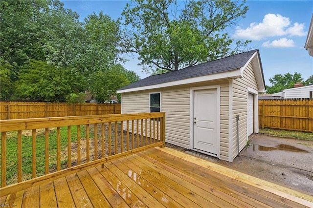 8457 Radnor Rd, Norfolk, VA 23503 - deck featuring a fenced backyard and an outbuilding