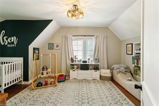 131 Robinson Rd, Hampton, VA 23661 - playroom with lofted ceiling and wood finished floors