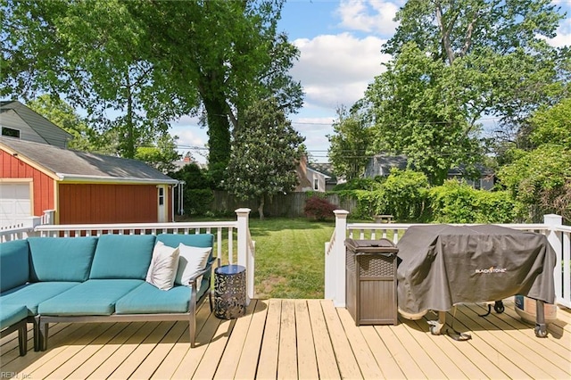 131 Robinson Rd, Hampton, VA 23661 - deck featuring outdoor lounge area and an outdoor structure