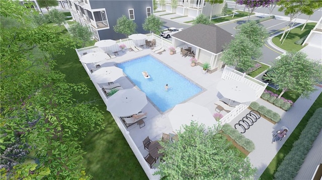 605 Jaden Way, Virginia Beach, VA 23454 - bird's eye view of a pool