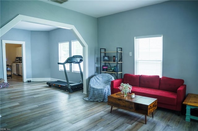 12 Benton Ave, Portsmouth, VA 23702 - living area featuring wood finished floors and baseboards