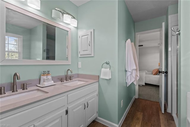 700 Canteberry Ln, Smithfield, VA 23430 - full bath featuring ensuite bathroom, wood finished floors, double vanity, and baseboards