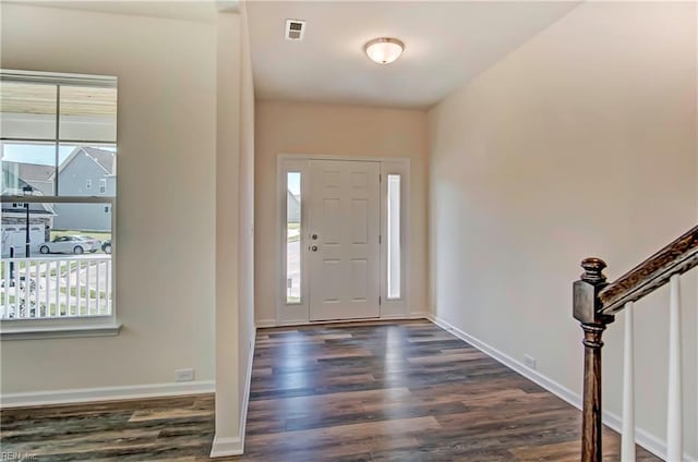 108 Brassy St, Suffolk, VA 23434 - entrance foyer with dark wood-style floors and baseboards