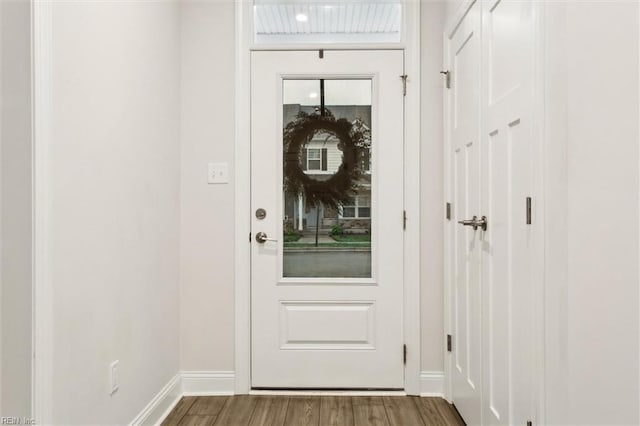 1544 Stanford Ln, Newport News, VA 23608 - doorway with wood finished floors and baseboards