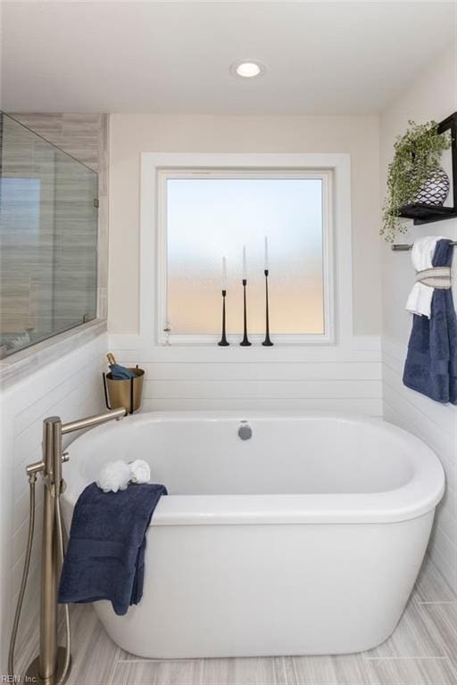 137 Preserve Way, Suffolk, VA 23434 - full bath featuring a freestanding tub, healthy amount of natural light, and recessed lighting