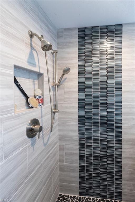 137 Preserve Way, Suffolk, VA 23434 - bathroom view of a tile shower and a heating unit