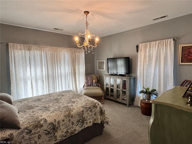 401 Muirfield, Smithfield, VA 23430 - carpeted bedroom featuring a chandelier