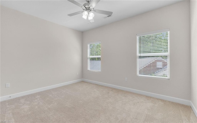 1608 Holland Ave, Norfolk, VA 23509 - empty room with light carpet, baseboards, and ceiling fan