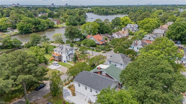 1608 Holland Ave, Norfolk, VA 23509 - view of property location featuring a large body of water, nearby suburban area, and a tree filled landscape