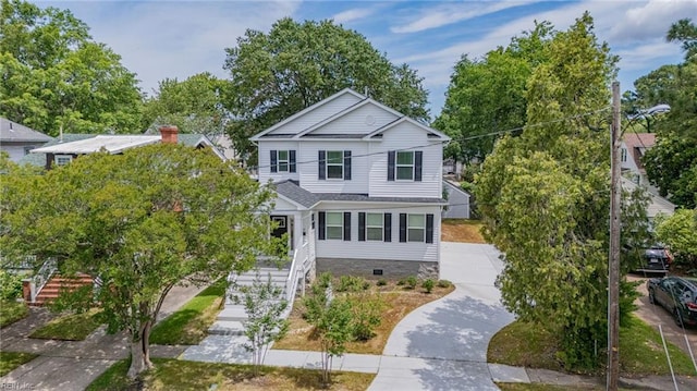 1608 Holland Ave, Norfolk, VA 23509 - view of front of home with roof with shingles and stairway