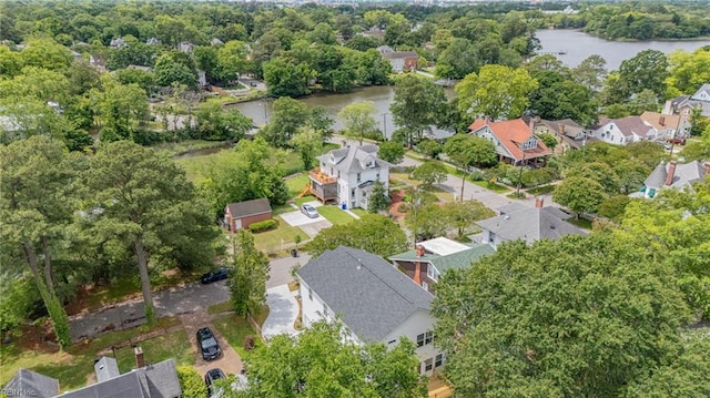 1608 Holland Ave, Norfolk, VA 23509 - aerial overview of property's location with nearby suburban area and a nearby body of water