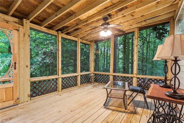 105 Stavenger Ct, Williamsburg, VA 23188 - sunroom / solarium featuring a ceiling fan
