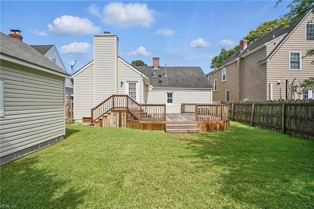 6223 Rolfe Ave, Norfolk, VA 23508 - rear view of property with a wooden deck