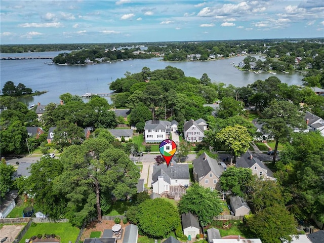 6223 Rolfe Ave, Norfolk, VA 23508 - aerial view of property and surrounding area with a large body of water and nearby suburban area