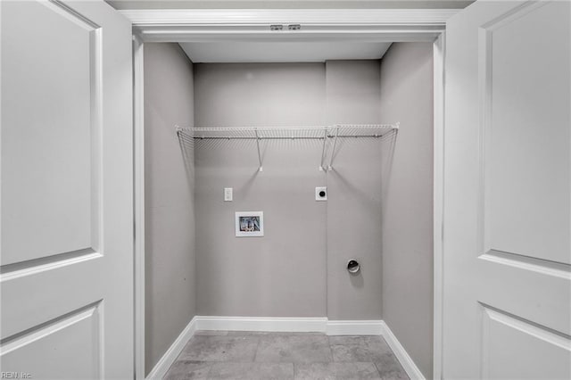 308 N Division St Unit A, Suffolk, VA 23434 - laundry room featuring hookup for an electric dryer, baseboards, and hookup for a washing machine