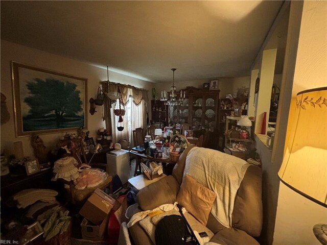 212 Breckinridge Ct, Hampton, VA 23666 - misc room featuring a chandelier