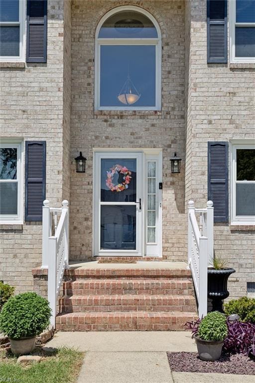 108 Silver Fox Trce, Yorktown, VA 23693 - property entrance featuring brick siding