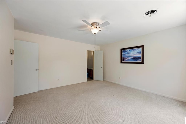 4456 Hudgins Dr, Virginia Beach, VA 23455 - unfurnished room with light carpet, ceiling fan, and baseboards