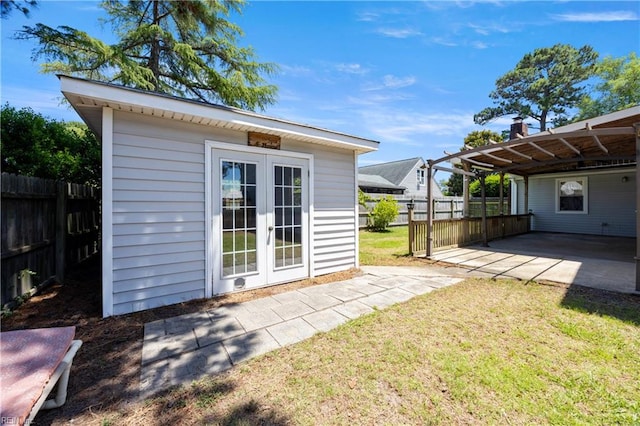 4456 Hudgins Dr, Virginia Beach, VA 23455 - view of outbuilding featuring french doors