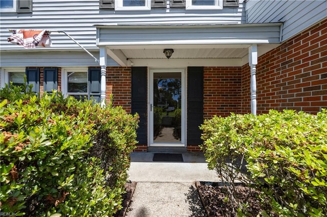 4456 Hudgins Dr, Virginia Beach, VA 23455 - doorway to property with brick siding