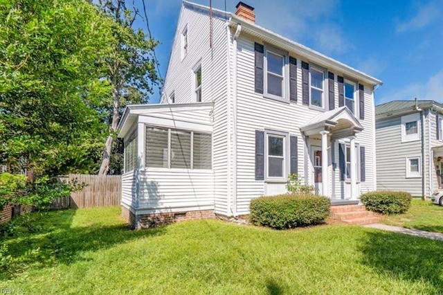 309 Linden Ave, Suffolk, VA 23434 - view of front of house with a chimney