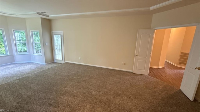 2019 River Pearl Way, Chesapeake, VA 23321 - carpeted empty room featuring ornamental molding and baseboards