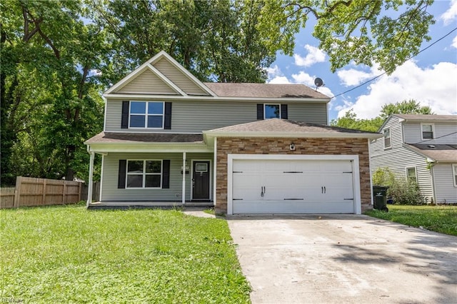 429 Draper Dr, Norfolk, VA 23505 - traditional-style house featuring covered porch, a garage, and driveway