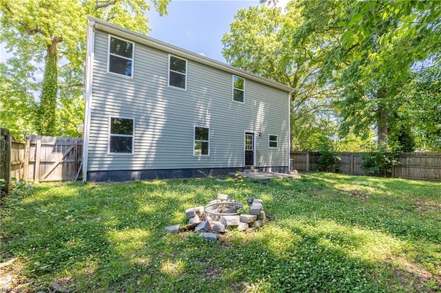 429 Draper Dr, Norfolk, VA 23505 - back of house with a fire pit