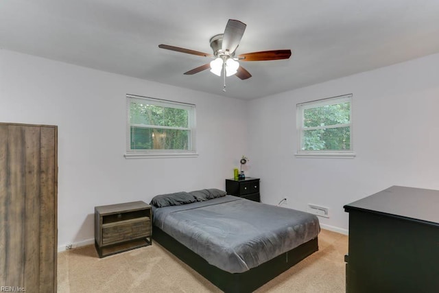 1621 Bill St, Norfolk, VA 23518 - bedroom featuring light colored carpet, baseboards, and ceiling fan