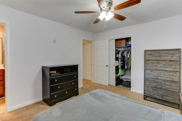 1621 Bill St, Norfolk, VA 23518 - carpeted bedroom featuring baseboards, a closet, and a ceiling fan