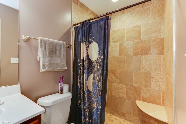 1621 Bill St, Norfolk, VA 23518 - bathroom featuring vanity, tiled shower, and toilet