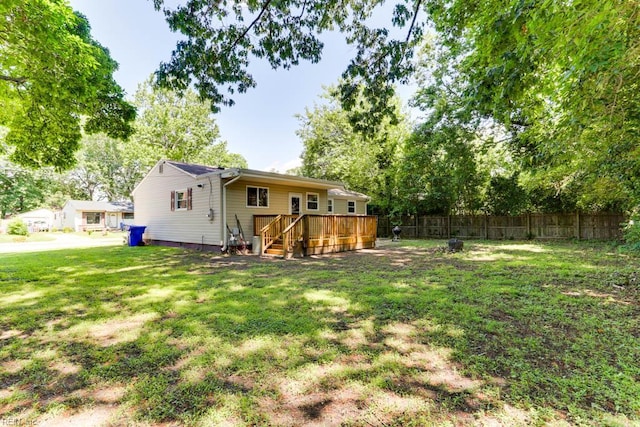 1621 Bill St, Norfolk, VA 23518 - rear view of property with a deck
