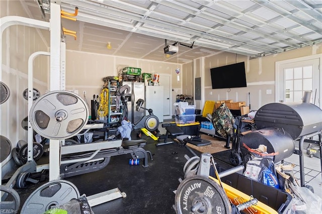 110 Georgia Dr, Elizabeth City, NC 27909 - garage with electric panel and a garage door opener