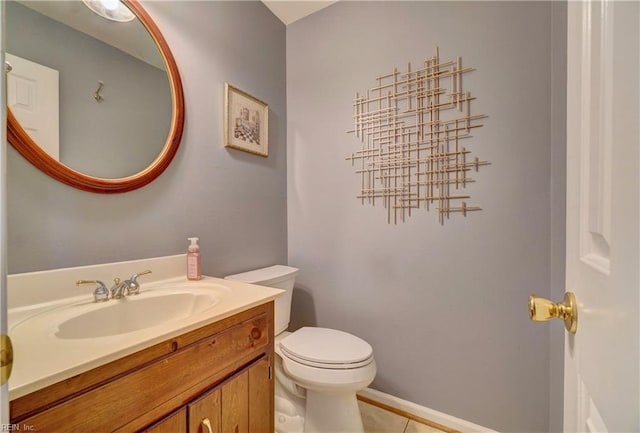 7 Saint Francis Dr, Newport News, VA 23602 - bathroom featuring vanity, toilet, tile patterned floors, and baseboards