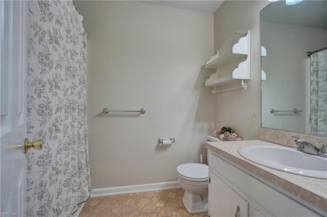 7 Saint Francis Dr, Newport News, VA 23602 - bathroom featuring vanity, toilet, a shower with curtain, and baseboards