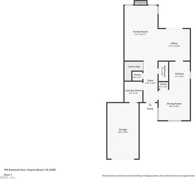 709 Roosevelt Ave, Virginia Beach, VA 23452 - view of floor plan / room layout