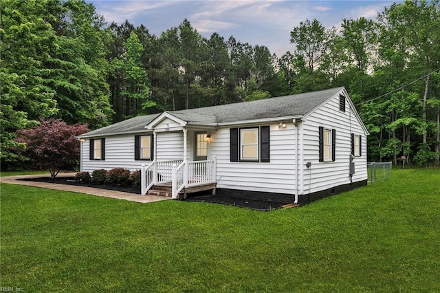 764 Greenway Rd, Suffolk, VA 23434 - single story home with a front yard, crawl space, and a shingled roof