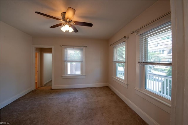 3032 Grandy Ave, Norfolk, VA 23509 - carpeted empty room featuring plenty of natural light, baseboards, and ceiling fan