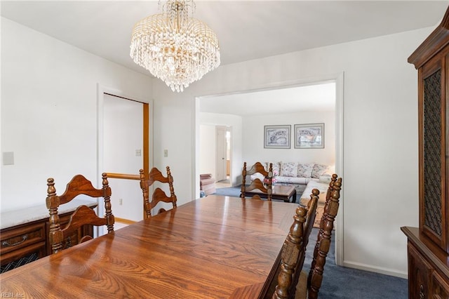 8 Marilea Cir, Newport News, VA 23606 - carpeted dining space featuring a chandelier