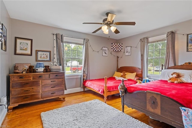108 Pocahontas St, Franklin, VA 23851 - bedroom with light wood finished floors and ceiling fan