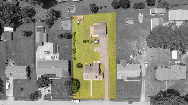 108 Pocahontas St, Franklin, VA 23851 - aerial view of residential area featuring property parcel outlined