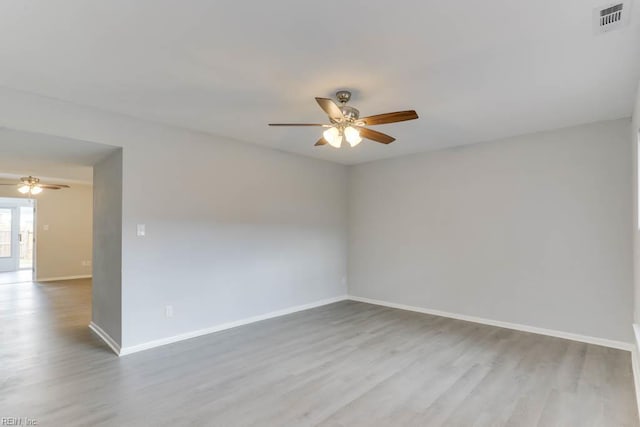 722 White Hall Ln, Virginia Beach, VA 23464 - spare room with ceiling fan, wood finished floors, and baseboards