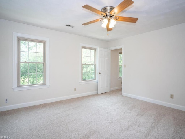 3124 Douglas Rd, Chesapeake, VA 23322 - spare room with plenty of natural light, baseboards, ceiling fan, and light carpet