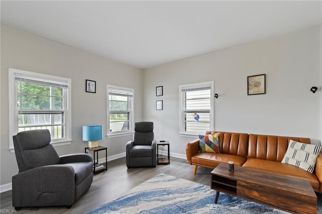 4 Hopkins St, Hampton, VA 23663 - living area with plenty of natural light, wood finished floors, and baseboards