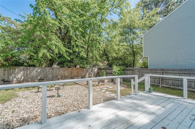 858 47th St, Norfolk, VA 23508 - wooden deck with a fenced backyard