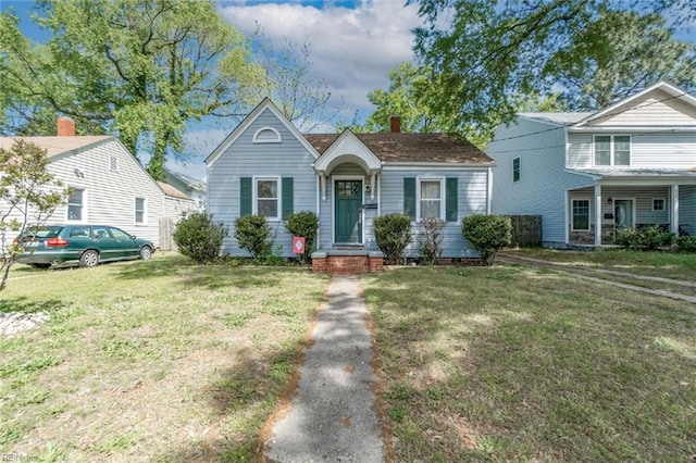 858 47th St, Norfolk, VA 23508 - bungalow featuring a chimney and a front yard