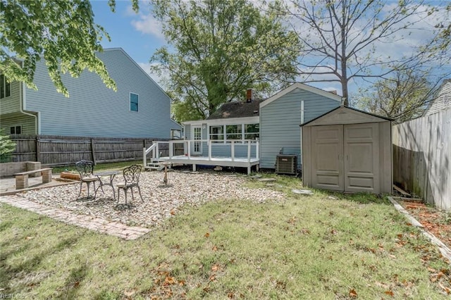 858 47th St, Norfolk, VA 23508 - rear view of property featuring a wooden deck and cooling unit