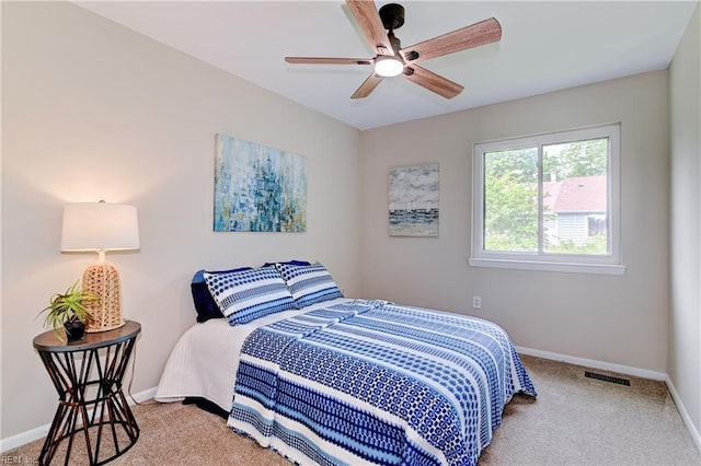 166 Mill Point Dr, Hampton, VA 23669 - bedroom featuring carpet flooring, baseboards, and ceiling fan