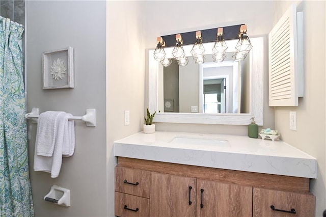 166 Mill Point Dr, Hampton, VA 23669 - bathroom with vanity and a shower with curtain